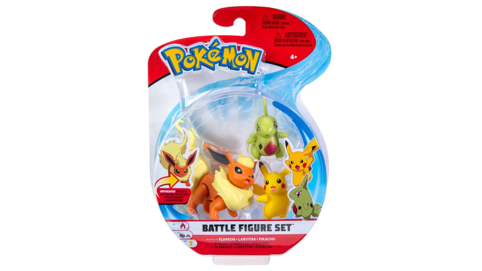 Battle Figure Set (3PK: Female Pikachu, Larvitar,