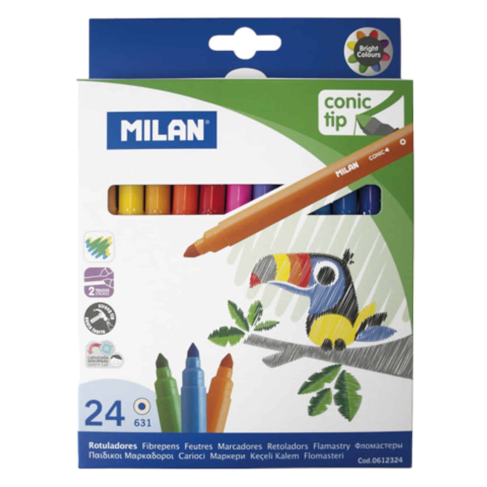 סט 24 טושים צבעוניים MILAN