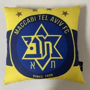 כרית מרובעת מכבי ת"א לוגו