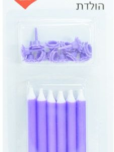 12 נרות ג'מבו סגלגל + 12 מעמדים