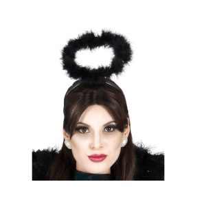 10907 קשת הילה למלאך שחור בשקית PVC עם כארד/ 6 יחידות במארז