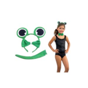 10939 סט צפרדע 3 חלקים קשת זנב ופפיון על כארד/ 6 יחידות במארז