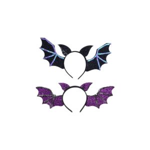 10940 קשת עטלף בשקית PVC עם כארד/ 6 יחידות במארז 4 שחור 2 סגול