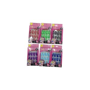 10715 ציפורניים 12 יחידות בקופסא/  12 קופסאות במארז מיקס צבעים