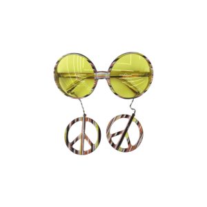 14116 משקפיים היפי/ פייס עם עגילים על כארד