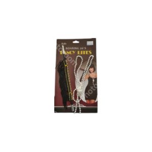 13667 סט שנות ה 20 מחרוזת פנינים ומחזיק סיגריה מעוצב על כארד