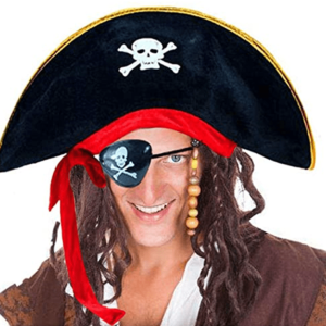 7259 כובע פיראט ירח מבוגרים / 6 יחידות במארז