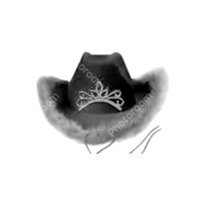 16720 כובע קאובוי כתר שחור