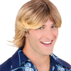 16057 פאה גבר בלונד שביל באמצע בשקית PVC עם כארד