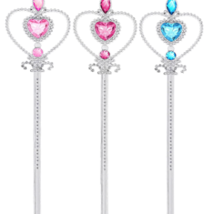 שרביט נסיכות לב יהלומים מיקס צבעים על כארד