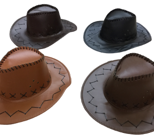 7269  כובע קאובוי מבוגרים דמוי עור