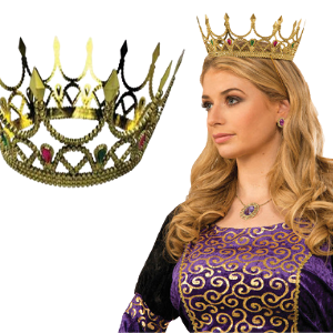 10910 כתר נסיכה עם ספוג בשקית PVC עם כארד / 6 יחידות במארז /8 זהב 4 כסף