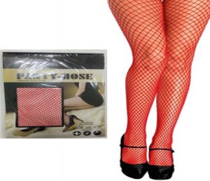 7089 גרביון רשת מלא אדום בכארד/ 6 יחידות במארז