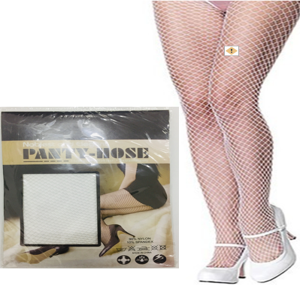 7090 גרביון רשת מלא לבן בכארד/ 6 יחידות במארז