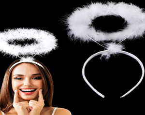 7137 קשת הילה למלאך לבן בשקית PVC עם כארד/ 6 יחידות במארז