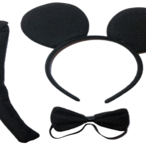 7171 סט מיקי 3 חלקים קשת זנב ופפיון על כארד/ 6 יחידות במארז