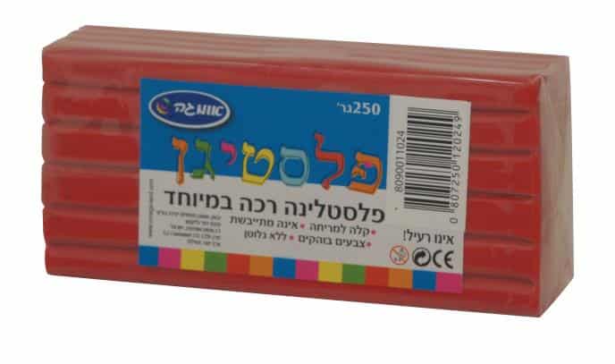 פלסטלינה פלסטיגן 250 גרם צבע אדום