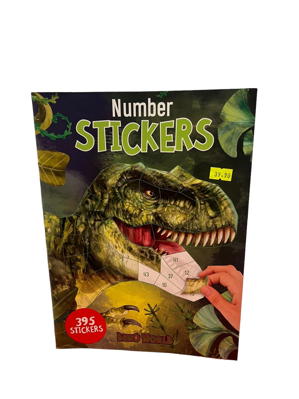 טופ מודל מדבקות עם מספר " Dino World"