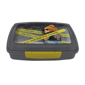 קופסת אוכל מחולקת 2 קליפסים דובי