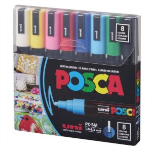 סט 8 טושי פוסקה 1.8-2.5mm POSCA