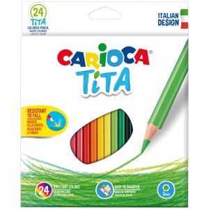 עפרונות צבעוניים 24 יח CARIOCA TITA