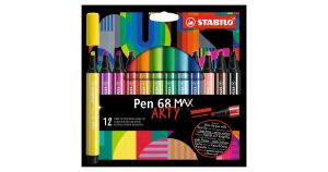 מארז טושים 12 יח STABILO PEN 68 MAX