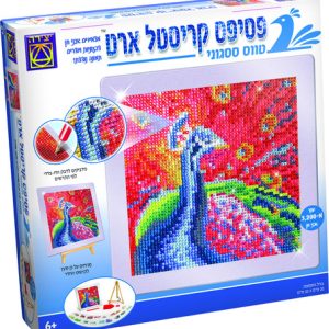 משחק יצירה פסיפס קריסטל ארט טווס ססגוני