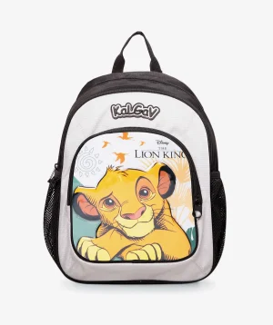 תיק קל גב לגן שחור/כסף Lion King נועם