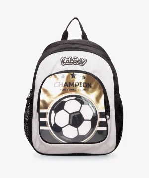תיק קל גב לגן שחור/לבן Soccer נועם