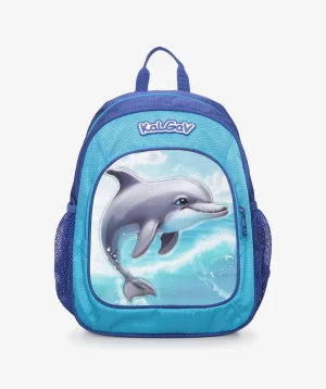 תיק קל גב לגן כחול/כחול רויאל Dolphins נועם
