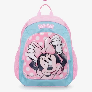 תיק קל גב לגן ורוד בהיר/תכלת Minnie Dots נועם