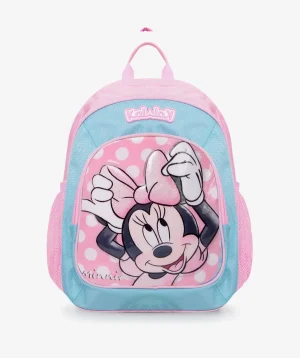 תיק קל גב לגן ורוד בהיר/תכלת Minnie Dots נועם