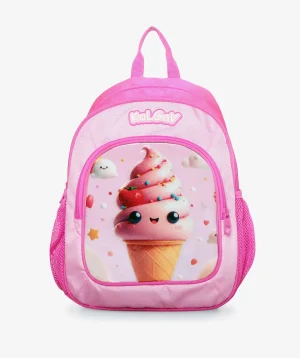 תיק קל גב לגן ורוד/ורוד בהיר Ice Cream נועם