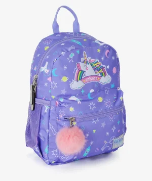 תיק קל גב לגן סגול Space Unicorn אריאל