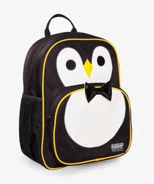 תיק קל גב לגן שחור/לבן Pinguin אריאל