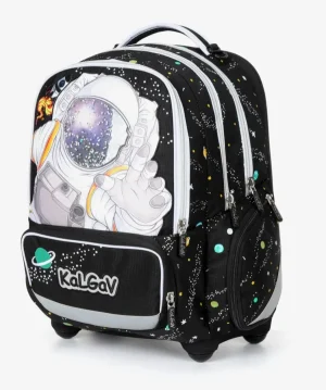 ⁦תיק קל גב שחור Schoolbag Astronaut⁩ – תמונה ⁦3⁩