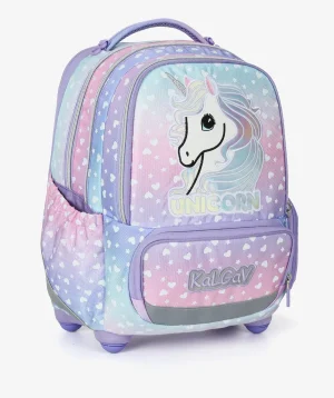 ⁦תיק קל גב לילך Schoolbag Unicorn⁩ – תמונה ⁦2⁩