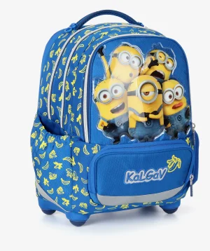 תיק גב אורטופדי כחול לילדים עם דמויות Minions – מבית קל גב