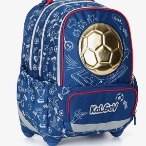 תיק גב אורטופדי כחול כהה בעיצוב כדורגל Soccer Ball – מבית קל גב