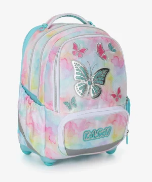 תיק גב אורטופדי טורקיז עם פרפרים Butterfly – מבית קל גב