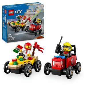 לגו City – מארז מרוץ מכוניות: רכב פיצה מול כבאית (60458)(0)