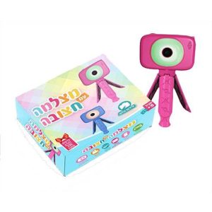 מצלמה עם חצובה-ורוד