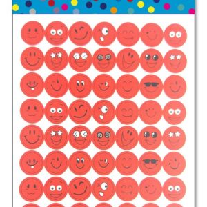 מדבקות עשר פרצופים אדום