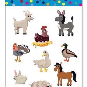 מדבקות עשר חיות החווה 3