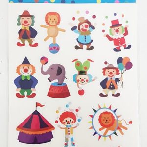 מדבקות עשר ליצנים