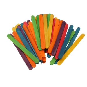 מקלות ארטיק מעץ צבעוני 200 גרם
