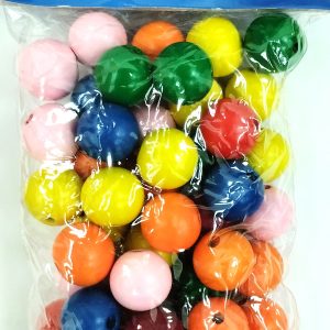 חרוזי עץ צבועים 2 ס"מ 45 יח'