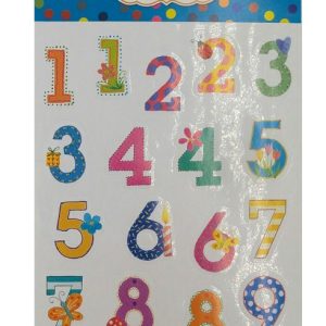 מדבקות עשר מספרים צבעוני