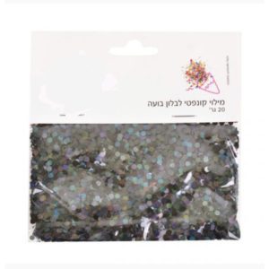 מילוי קונפטי לבלון בועה - שחור
