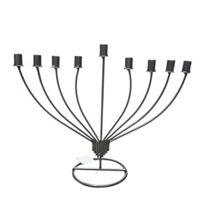 חווכיית מתכת ג. 30 ס"מ - כסף מיועד לנרות שעווה